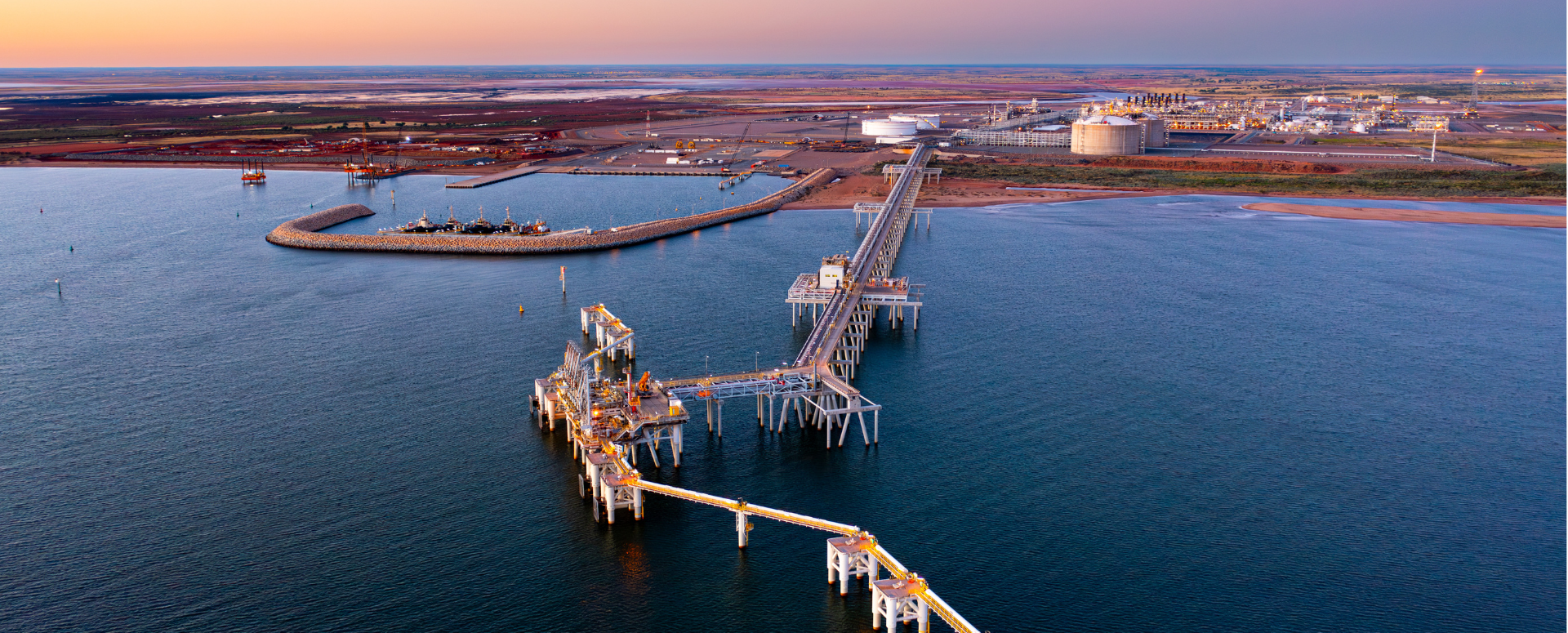 Aerial image of the Port of Ashburton
