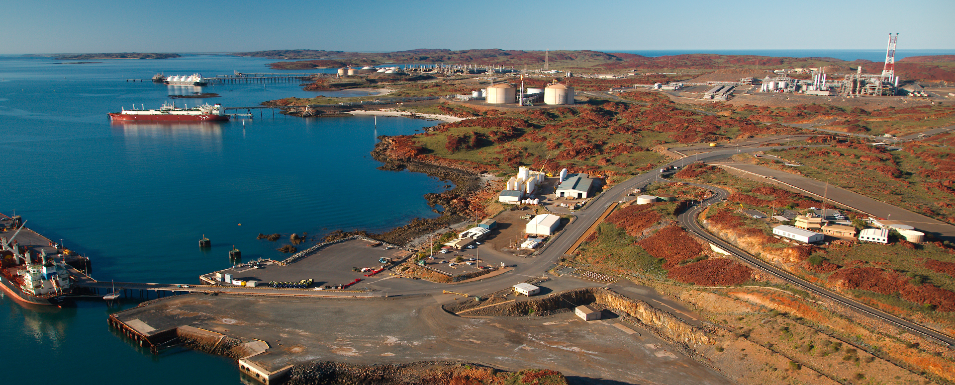 Aerial image of the Port of Dampier