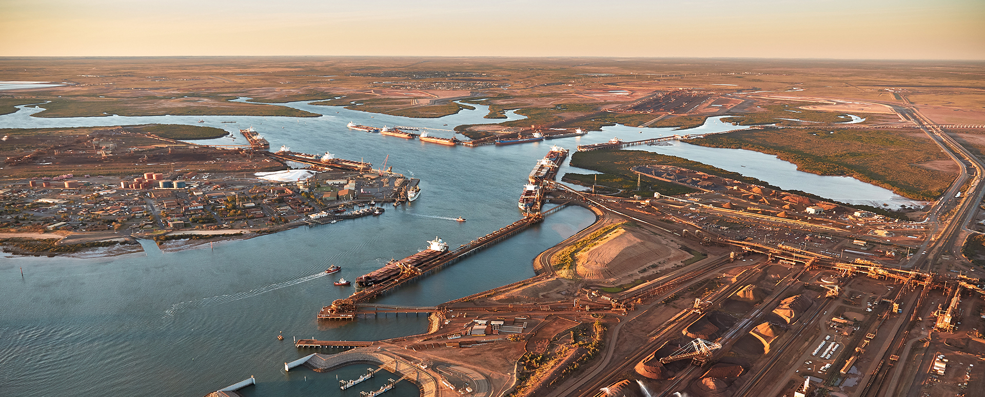 Aerial image of the Port of Port Hedland